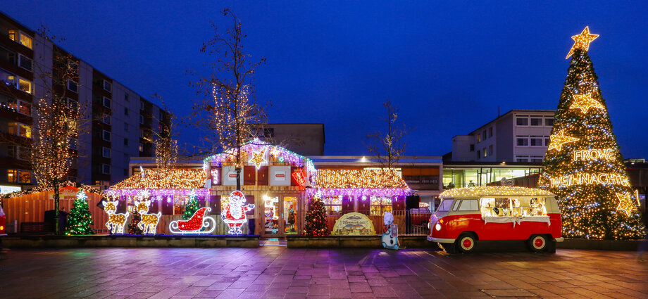 Wolfsburger Weihnachtsmarkt Lichtshow